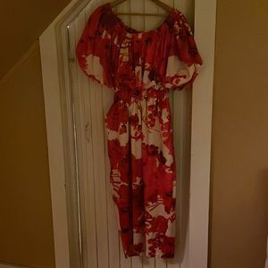 Souk and Sepia gorgeous rose satin dress, size M